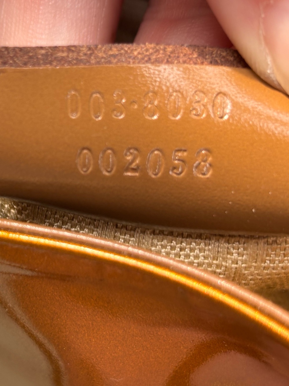 Gucci Patent Leather Metallic Caramel Bamboo Backpack - Picture 5 of 6
